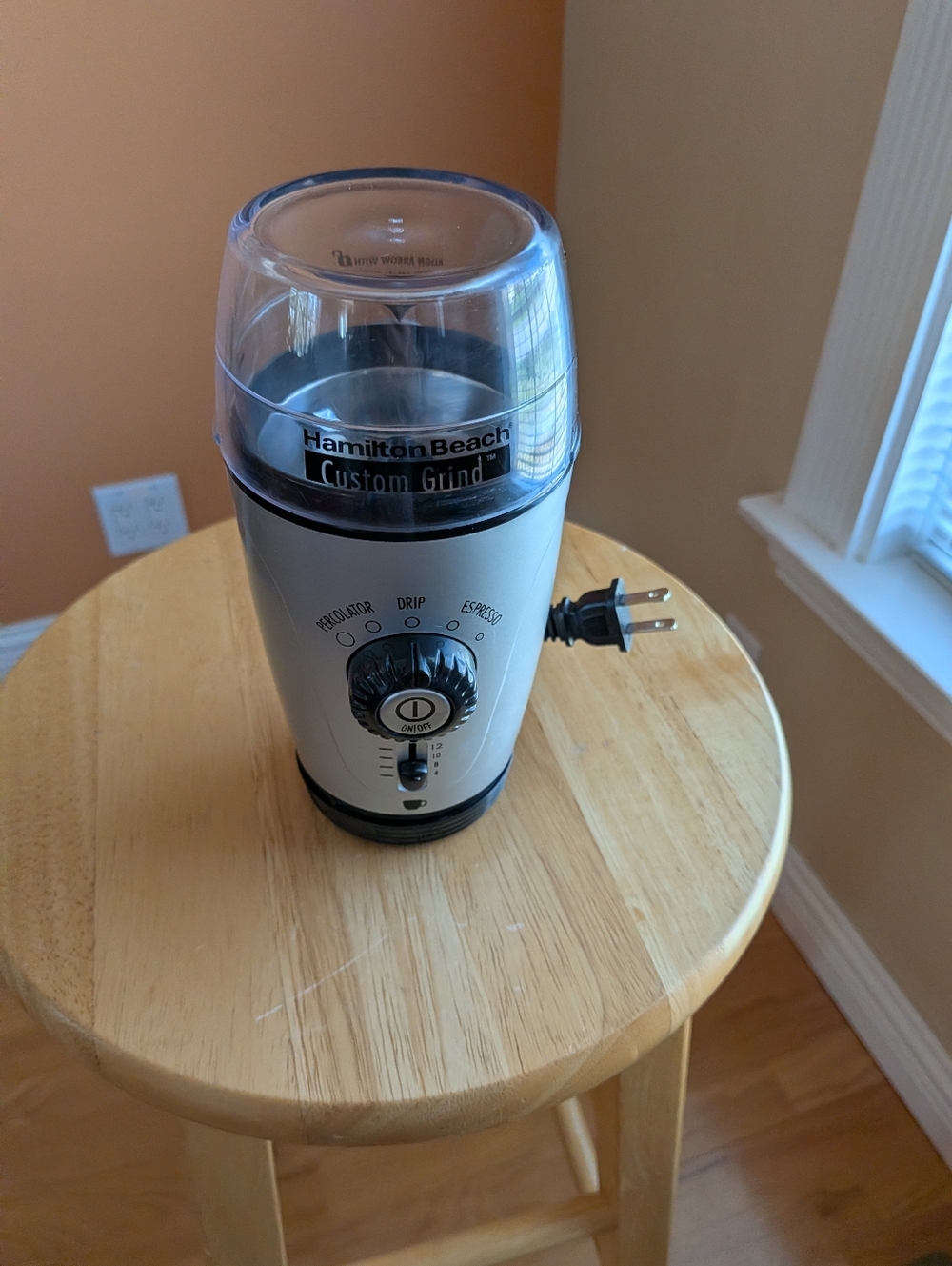 Hamilton Beach White and Clear Coffee Grinder Hopper 80365